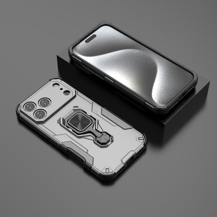 For iPhone 17 Pro Max Metal Kickstand TPU Hybrid PC Phone Case