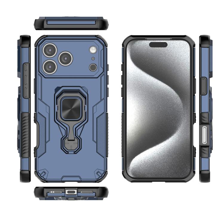 For iPhone 17 Pro Max Metal Kickstand TPU Hybrid PC Phone Case