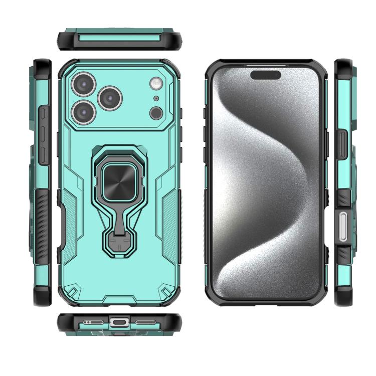 For iPhone 17 Pro Max Metal Kickstand TPU Hybrid PC Phone Case