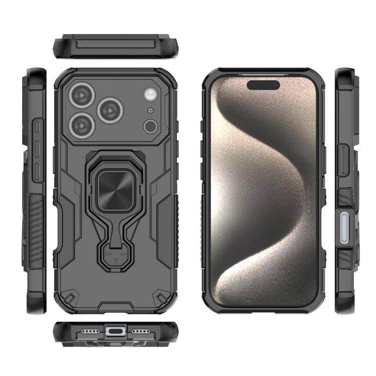 For iPhone 17 Pro Metal Kickstand TPU Hybrid PC Phone Case