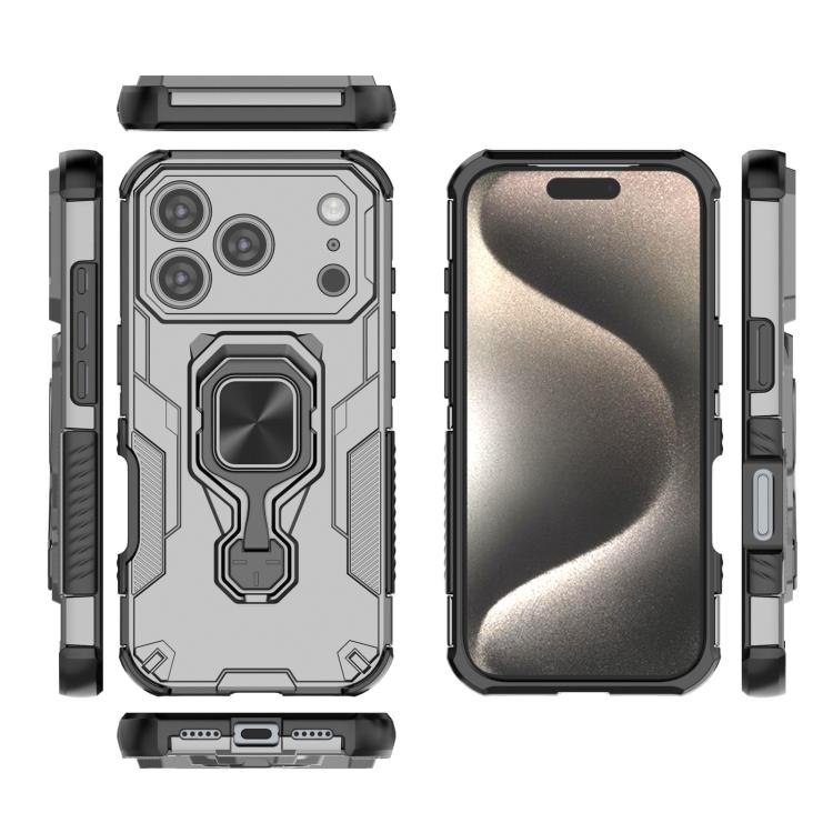 For iPhone 17 Pro Metal Kickstand TPU Hybrid PC Phone Case