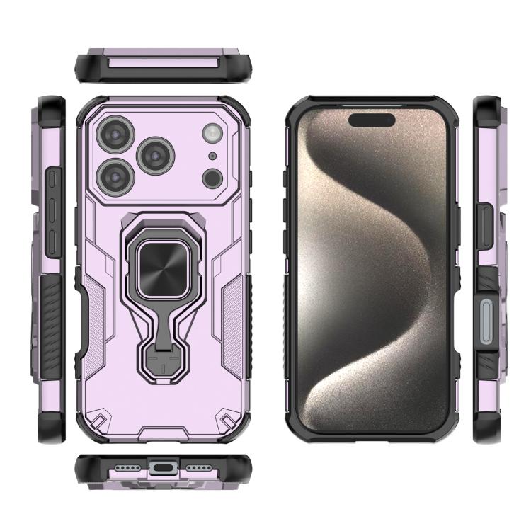For iPhone 17 Pro Metal Kickstand TPU Hybrid PC Phone Case