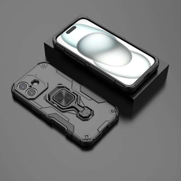 For iPhone 17 Metal Kickstand TPU Hybrid PC Phone Case