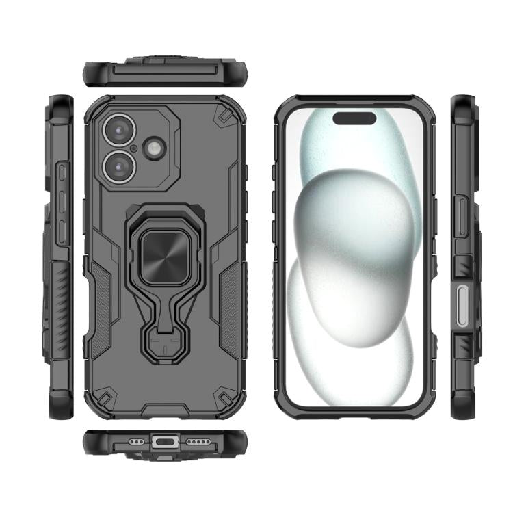 For iPhone 17 Metal Kickstand TPU Hybrid PC Phone Case