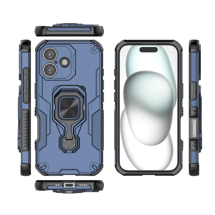 For iPhone 17 Metal Kickstand TPU Hybrid PC Phone Case