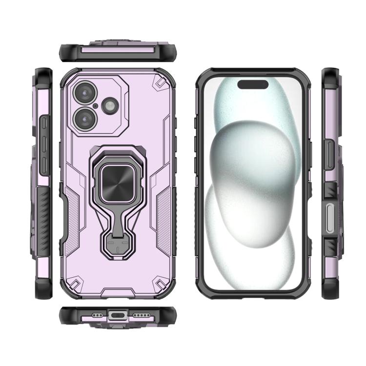 For iPhone 17 Metal Kickstand TPU Hybrid PC Phone Case