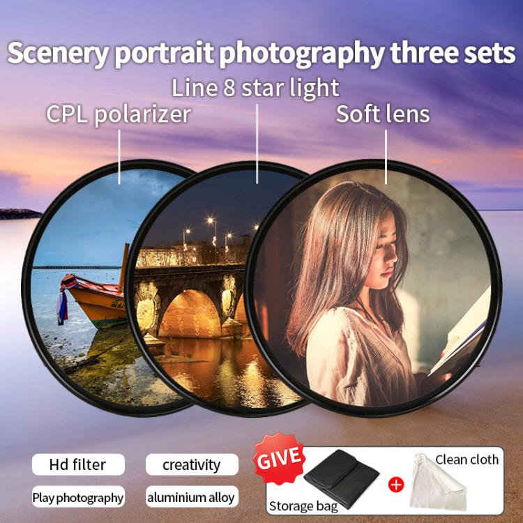 For Xiaomi 15 Ultra JSR Phone Lens Filter Kit, Filter:CPL+Star+Mist Filter