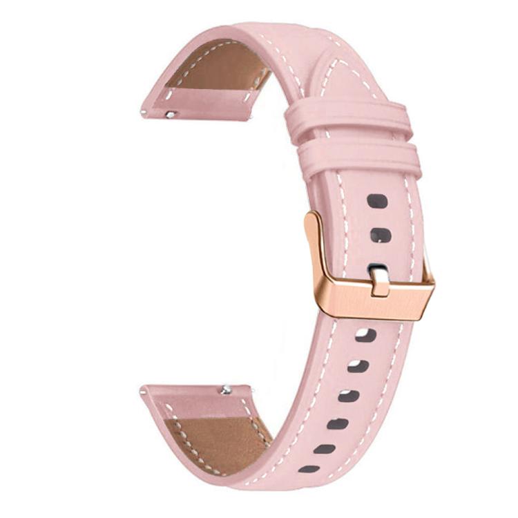 18mm Rose Gold Buckle Leather Watch Band