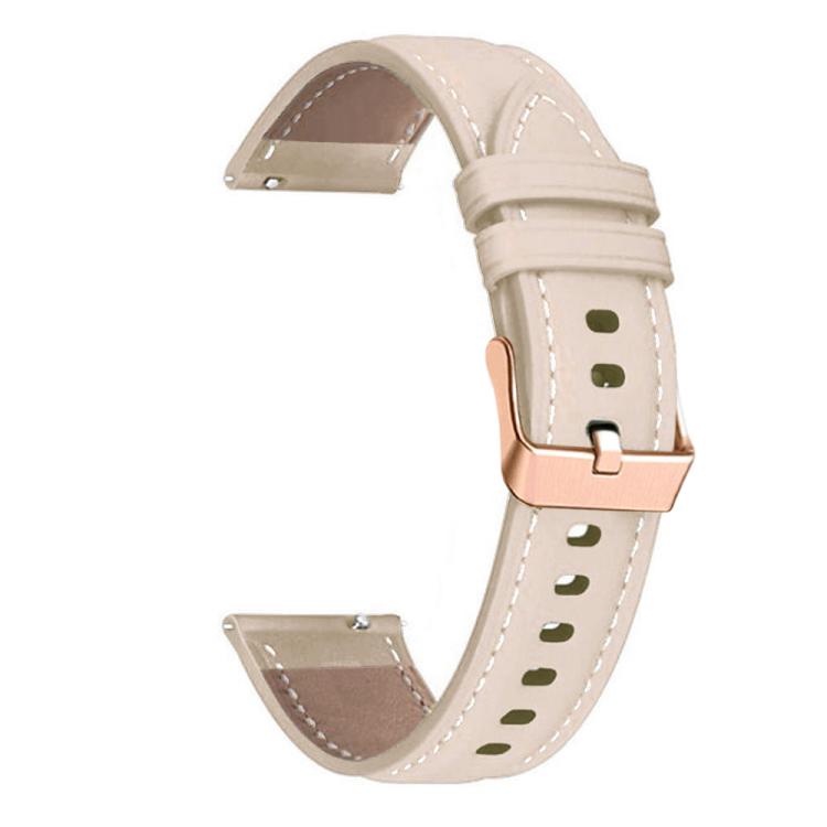 20mm Rose Gold Buckle Leather Watch Band
