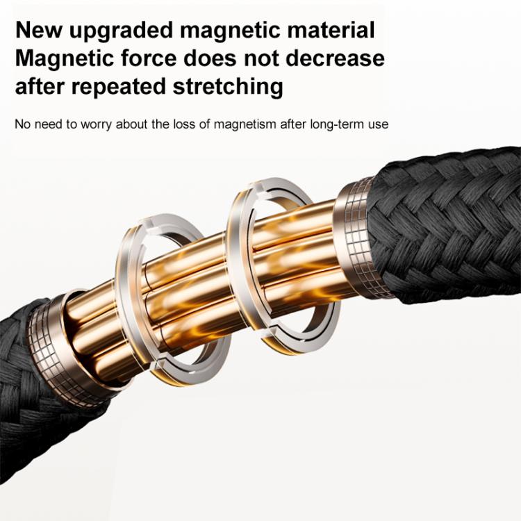 MOMAX DC85D Mag.Link 100W Type-C to Type-C 2 in 1 Magnetic Braided Data Cable, Length:1.5m - Black