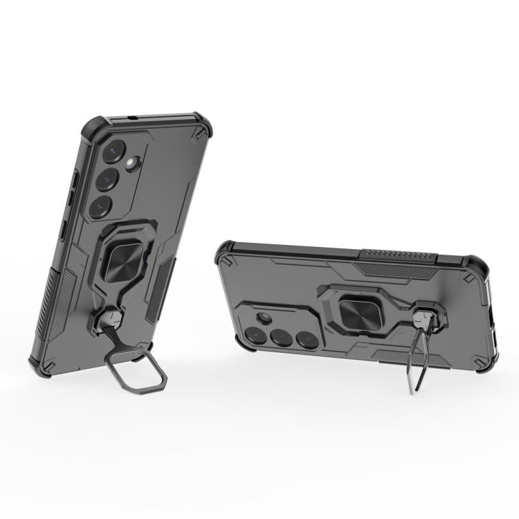 For Samsung Galaxy S25 5G Metal Kickstand TPU Hybrid PC Phone Case