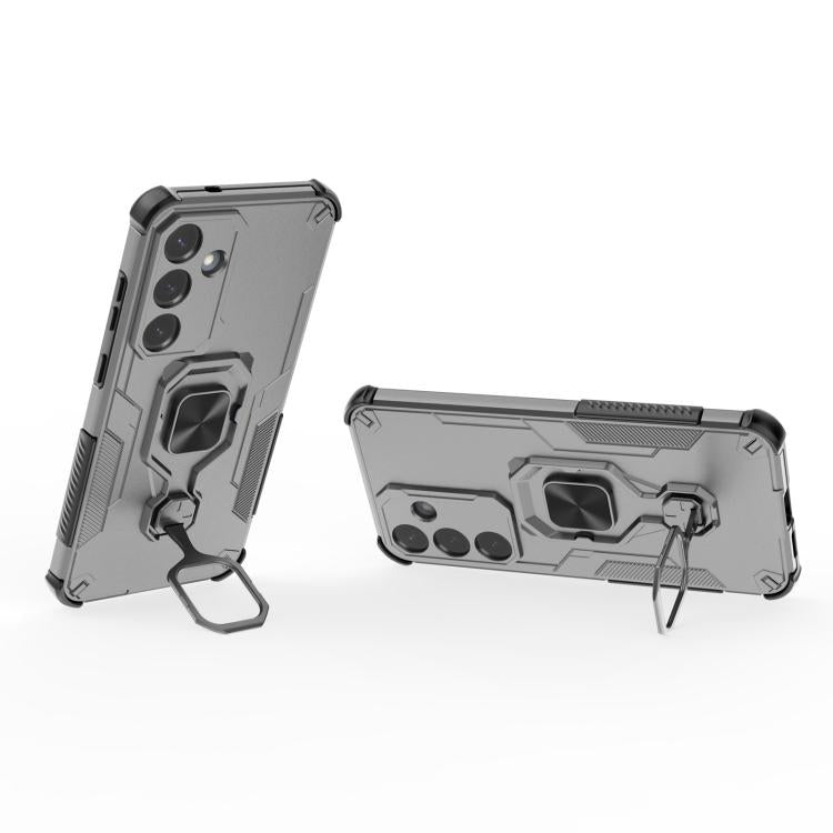 For Samsung Galaxy S25 5G Metal Kickstand TPU Hybrid PC Phone Case