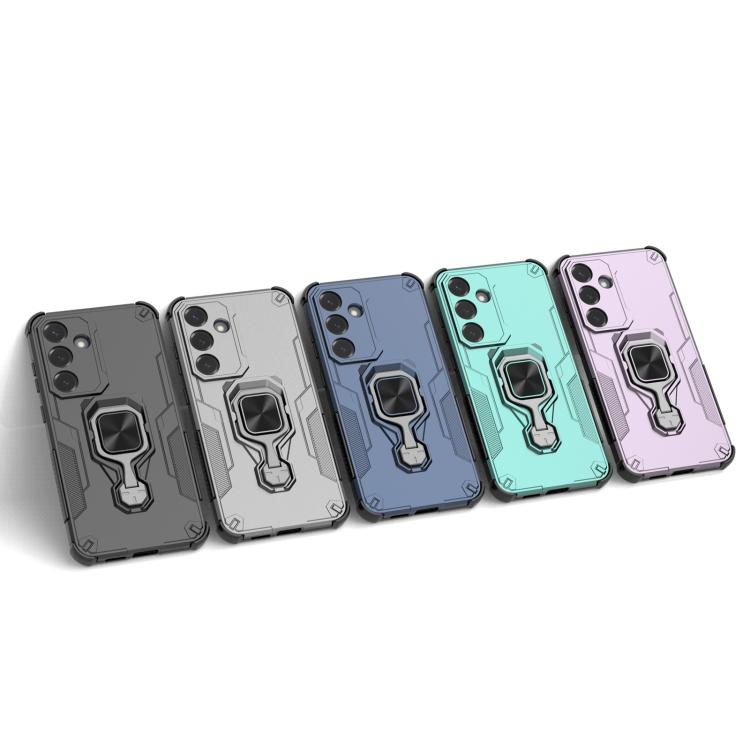 For Samsung Galaxy S25 5G Metal Kickstand TPU Hybrid PC Phone Case