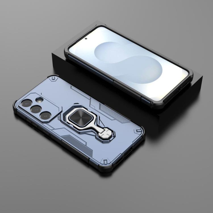 For Samsung Galaxy S25 5G Metal Kickstand TPU Hybrid PC Phone Case
