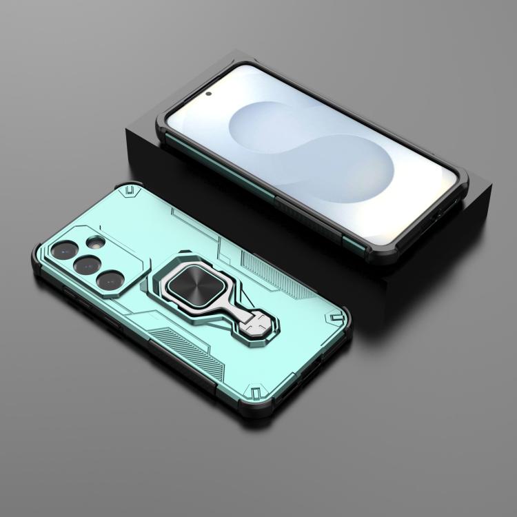 For Samsung Galaxy S25 5G Metal Kickstand TPU Hybrid PC Phone Case