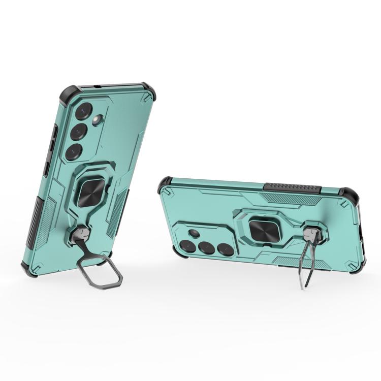 For Samsung Galaxy S25 5G Metal Kickstand TPU Hybrid PC Phone Case
