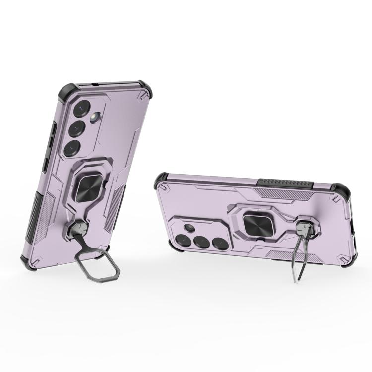 For Samsung Galaxy S25 5G Metal Kickstand TPU Hybrid PC Phone Case