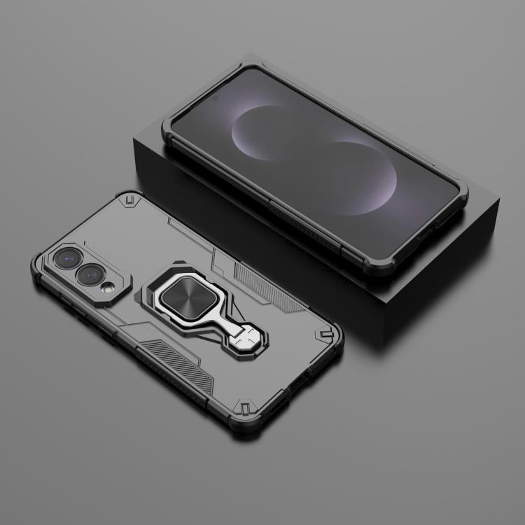 For Samsung Galaxy S25 Edge 5G Metal Kickstand TPU Hybrid PC Phone Case