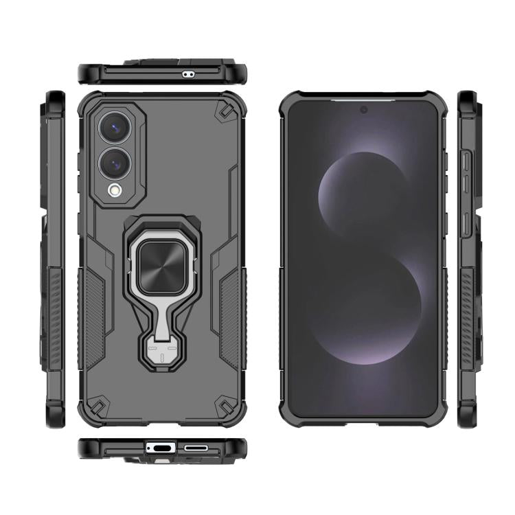 For Samsung Galaxy S25 Edge 5G Metal Kickstand TPU Hybrid PC Phone Case