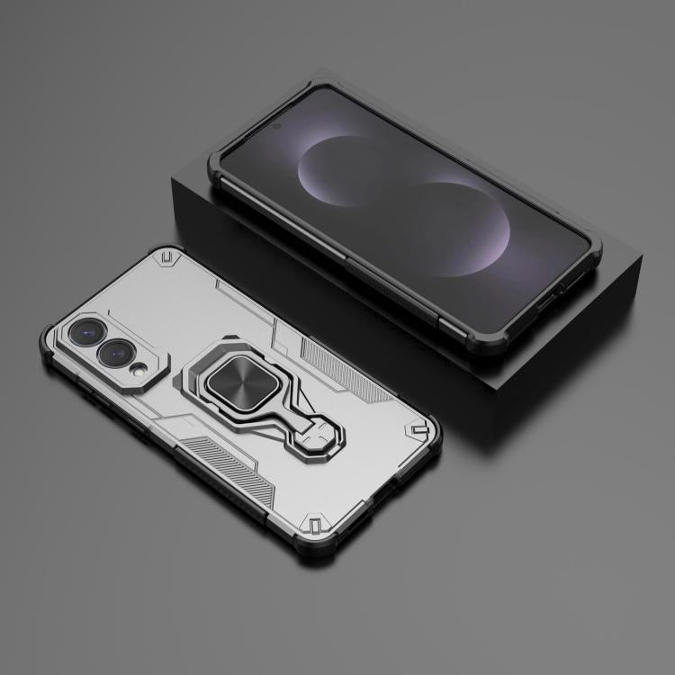 For Samsung Galaxy S25 Edge 5G Metal Kickstand TPU Hybrid PC Phone Case