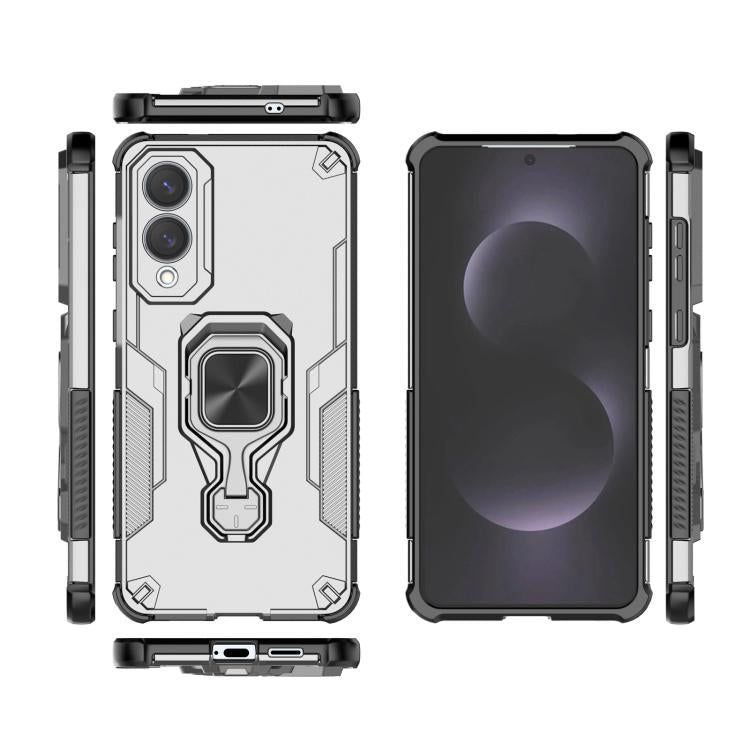 For Samsung Galaxy S25 Edge 5G Metal Kickstand TPU Hybrid PC Phone Case