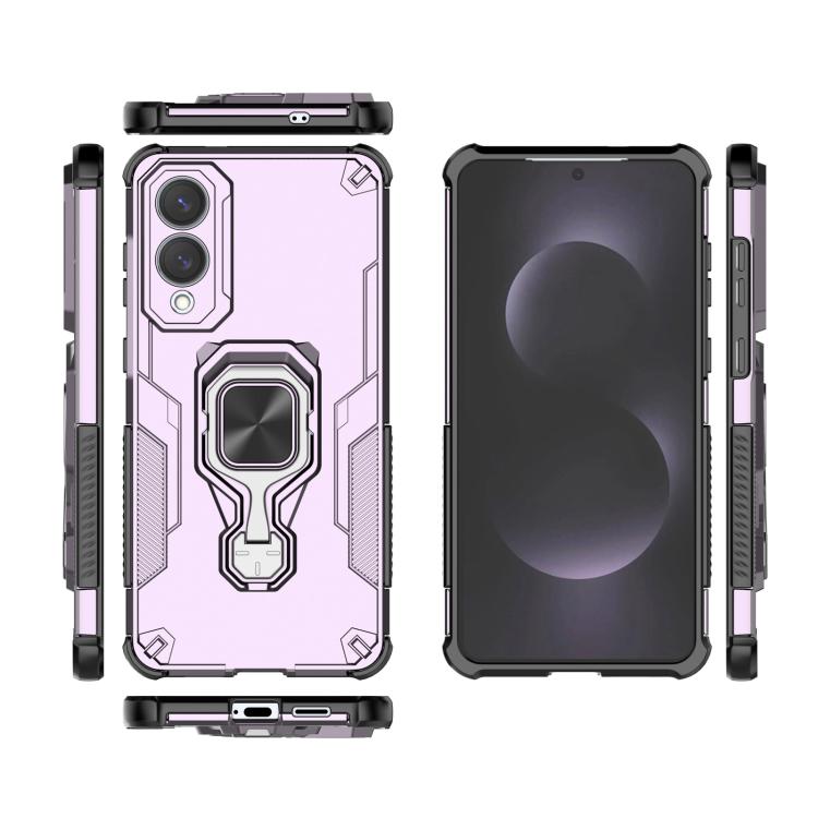 For Samsung Galaxy S25 Edge 5G Metal Kickstand TPU Hybrid PC Phone Case