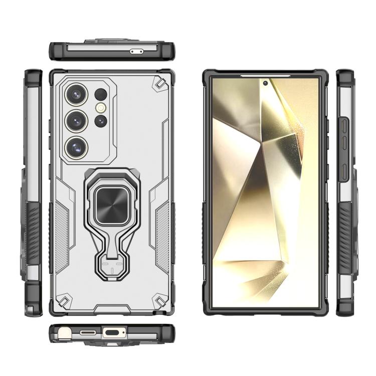 For Samsung Galaxy S24 Ultra 5G Metal Kickstand TPU Hybrid PC Phone Case