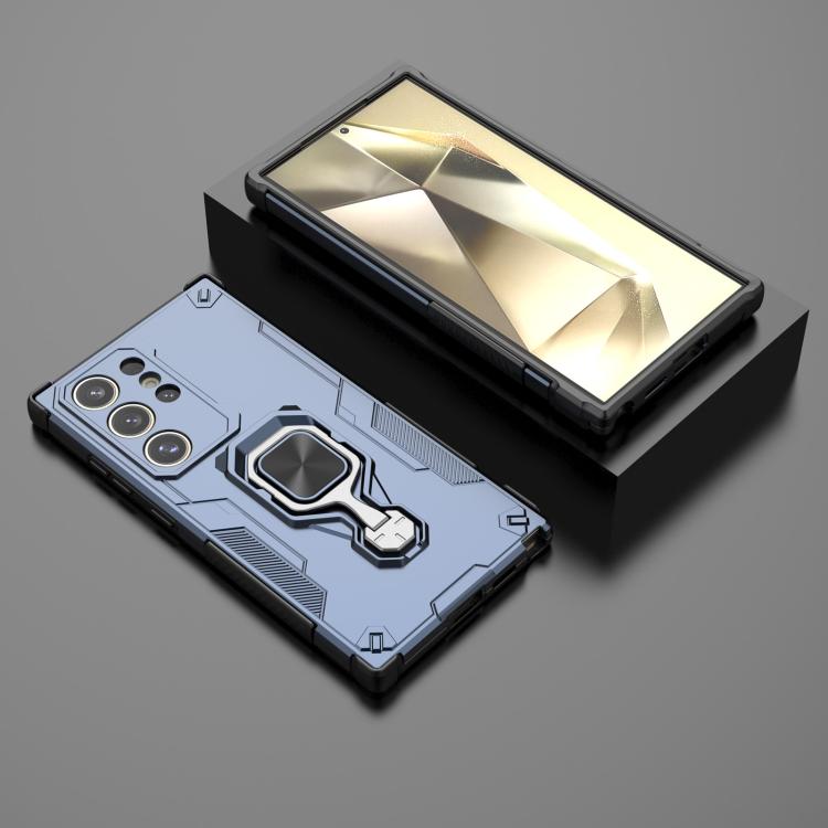 For Samsung Galaxy S24 Ultra 5G Metal Kickstand TPU Hybrid PC Phone Case