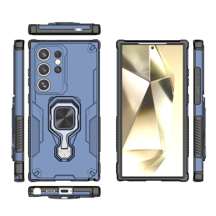 For Samsung Galaxy S24 Ultra 5G Metal Kickstand TPU Hybrid PC Phone Case