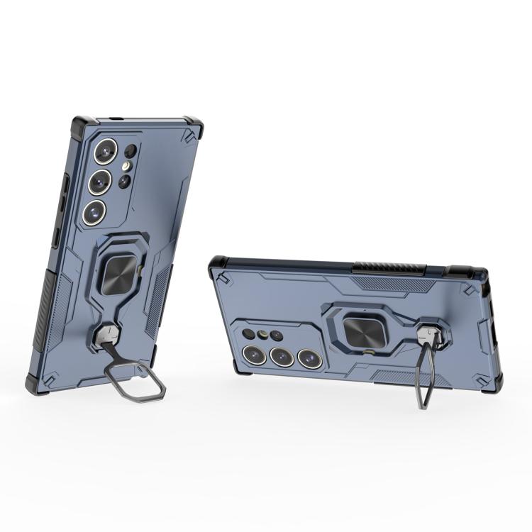 For Samsung Galaxy S24 Ultra 5G Metal Kickstand TPU Hybrid PC Phone Case