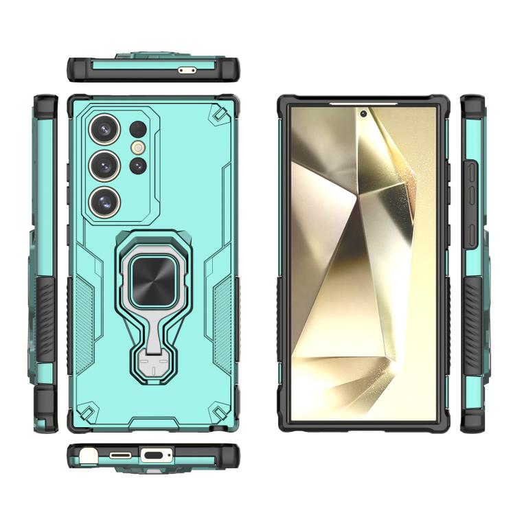 For Samsung Galaxy S24 Ultra 5G Metal Kickstand TPU Hybrid PC Phone Case