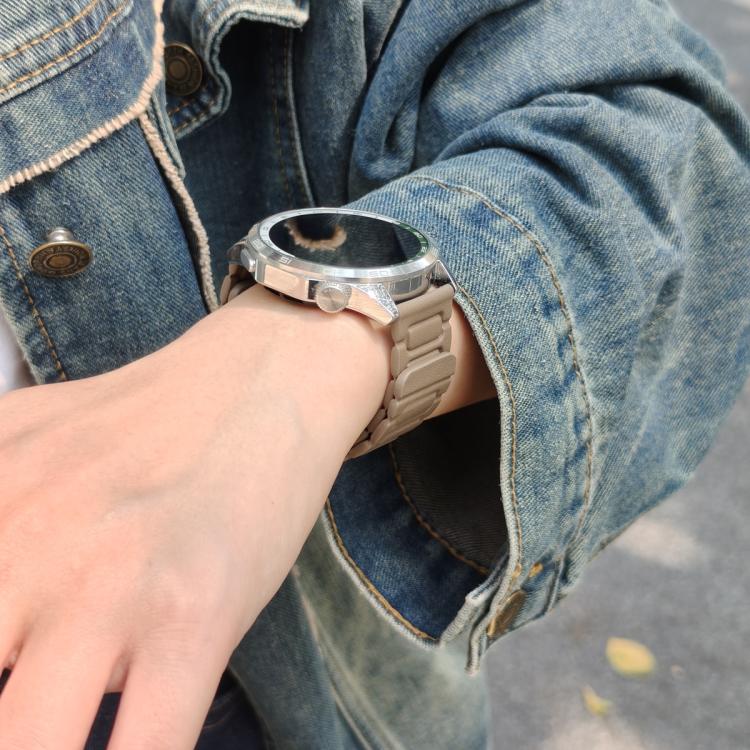 20mm I-shaped Three-piece Leather Magnetic Watch Band