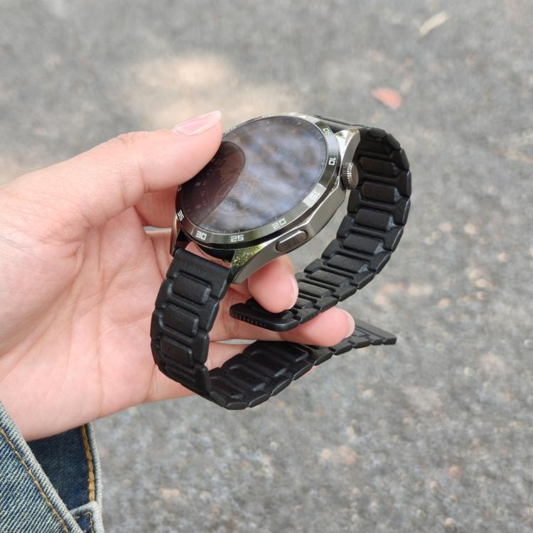 20mm I-shaped Three-piece Leather Magnetic Watch Band