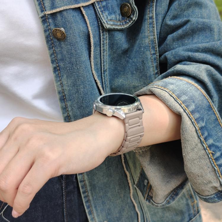 20mm I-shaped Three-piece Leather Magnetic Watch Band