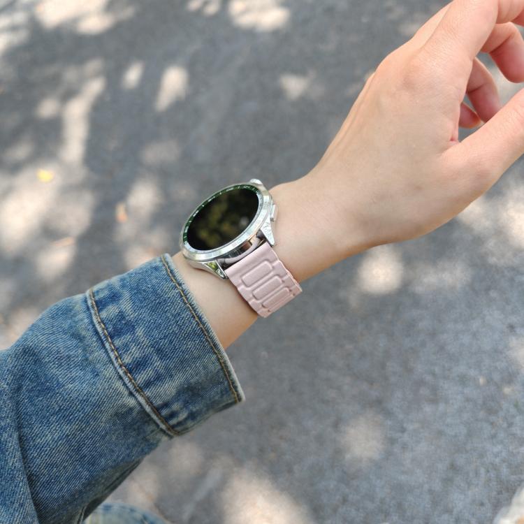 22mm I-shaped Three-piece Leather Magnetic Watch Band