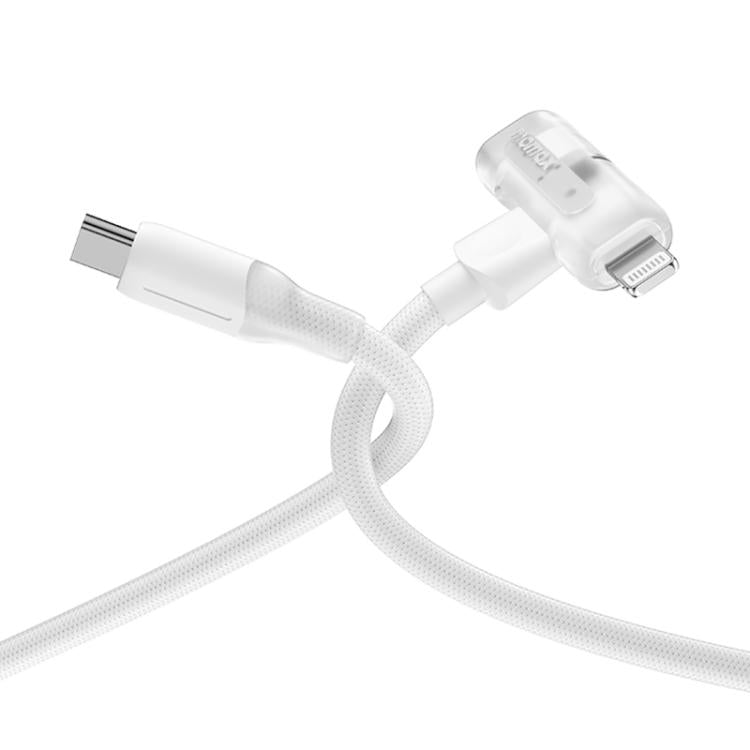 MOMAX DL56 1-Link Flow 60W Type-C to Type-C and 8 Pin Fast Charging Cable, Length:1.5m