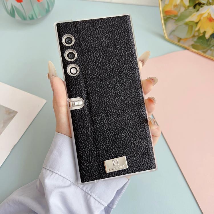 For Honor V Purse Transparent Edge Litchi Texture Phone Case