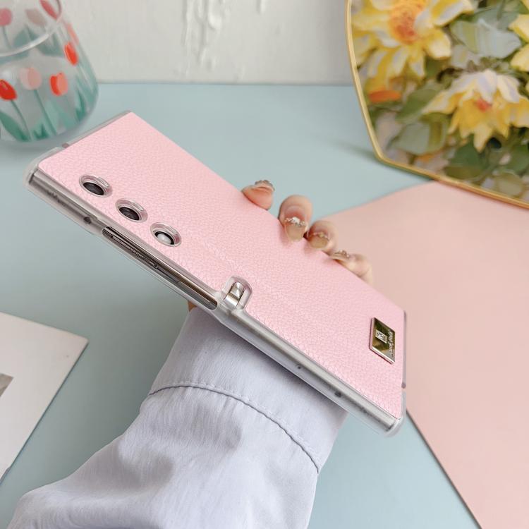 For Honor V Purse Transparent Edge Litchi Texture Phone Case