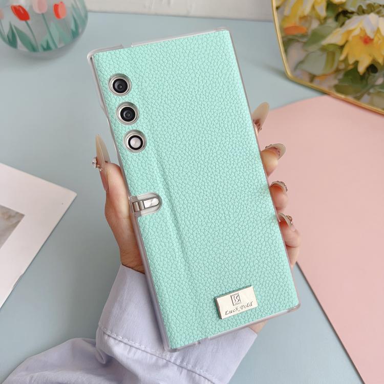 For Honor V Purse Transparent Edge Litchi Texture Phone Case