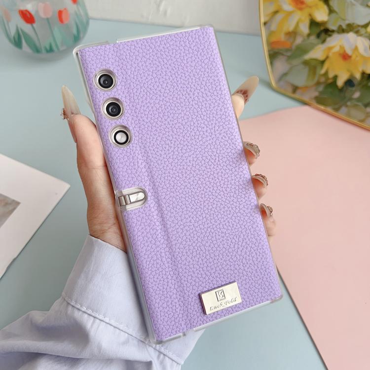 For Honor V Purse Transparent Edge Litchi Texture Phone Case