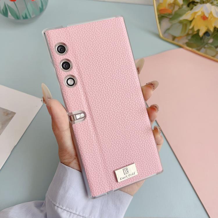 For Honor V Purse Transparent Edge Litchi Texture Phone Case