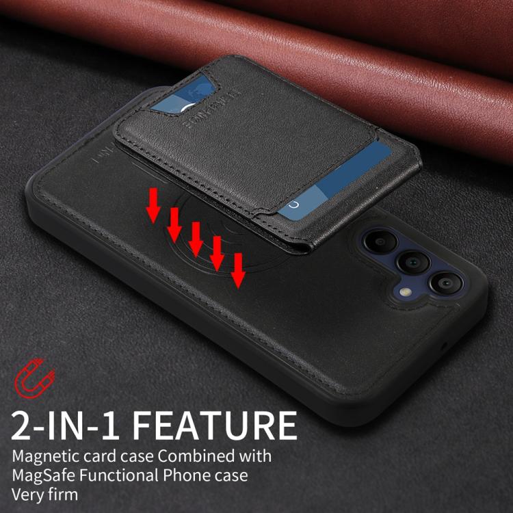For Samsung Galaxy A15 5G BETOPNICE Vertical Flip Detachable MagSafe Wallet Phone Case