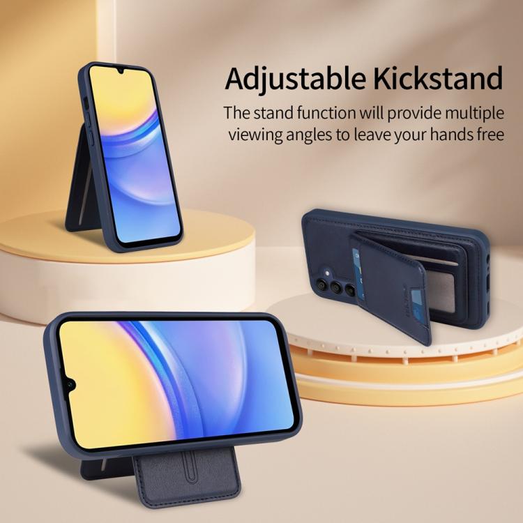 For Samsung Galaxy A15 5G BETOPNICE Vertical Flip Detachable MagSafe Wallet Phone Case