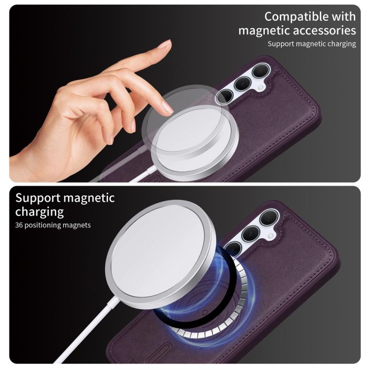 For Samsung Galaxy A35 5G BETOPNICE Vertical Flip Detachable MagSafe Wallet Phone Case