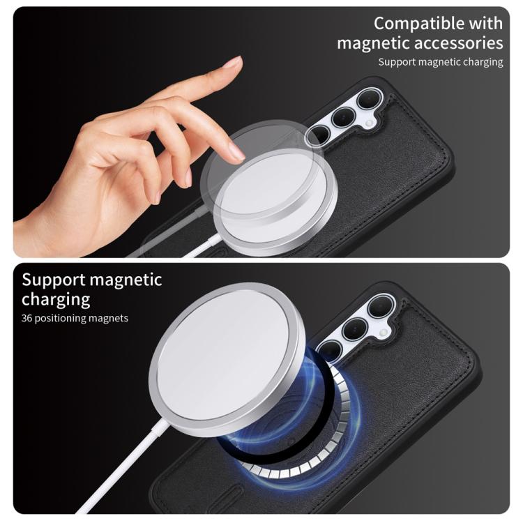 For Samsung Galaxy A35 5G BETOPNICE Vertical Flip Detachable MagSafe Wallet Phone Case
