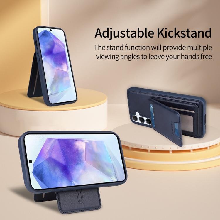 For Samsung Galaxy A55 5G BETOPNICE Vertical Flip Detachable MagSafe Wallet Phone Case