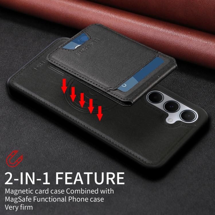 For Samsung Galaxy A55 5G BETOPNICE Vertical Flip Detachable MagSafe Wallet Phone Case