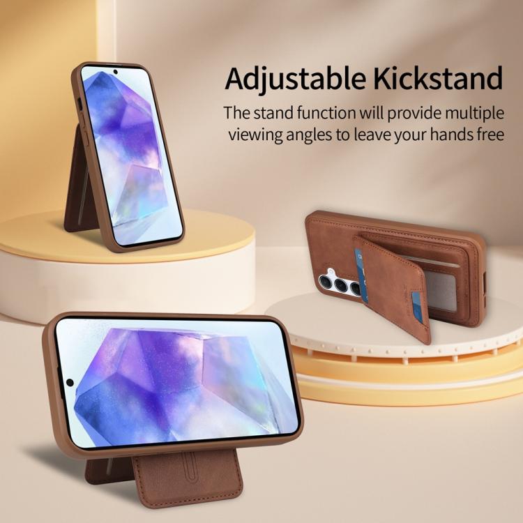 For Samsung Galaxy A55 5G BETOPNICE Vertical Flip Detachable MagSafe Wallet Phone Case