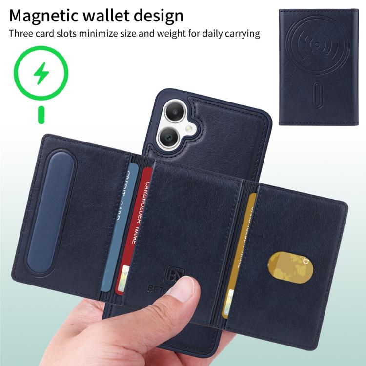 For Samsung Galaxy A06 4G BETOPNICE Horizontal Flip Detachable MagSafe Wallet Phone Case