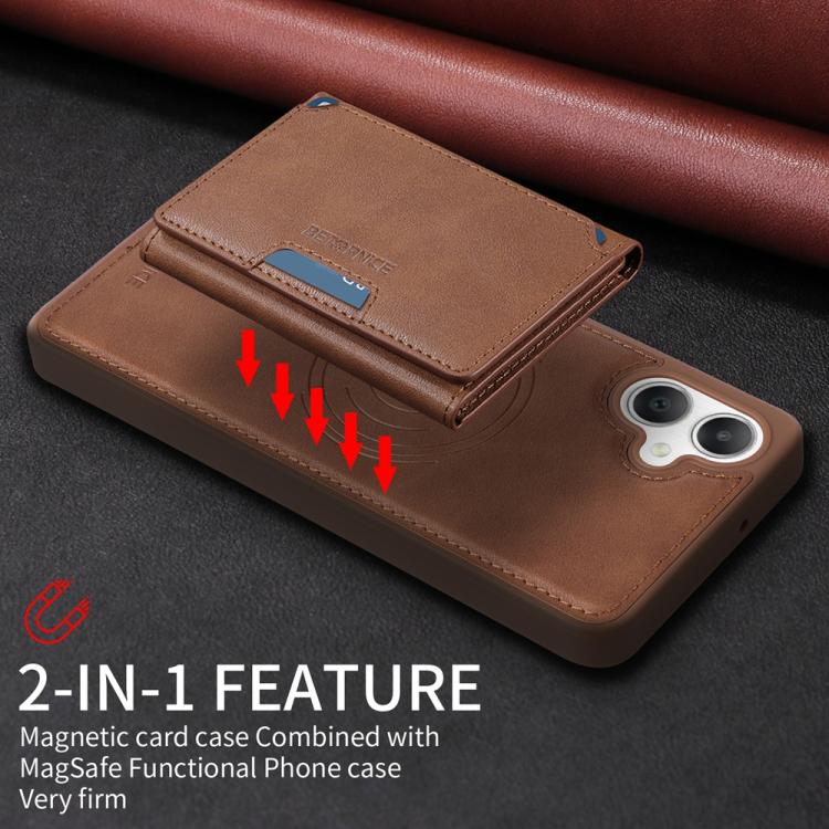 For Samsung Galaxy A06 4G BETOPNICE Horizontal Flip Detachable MagSafe Wallet Phone Case
